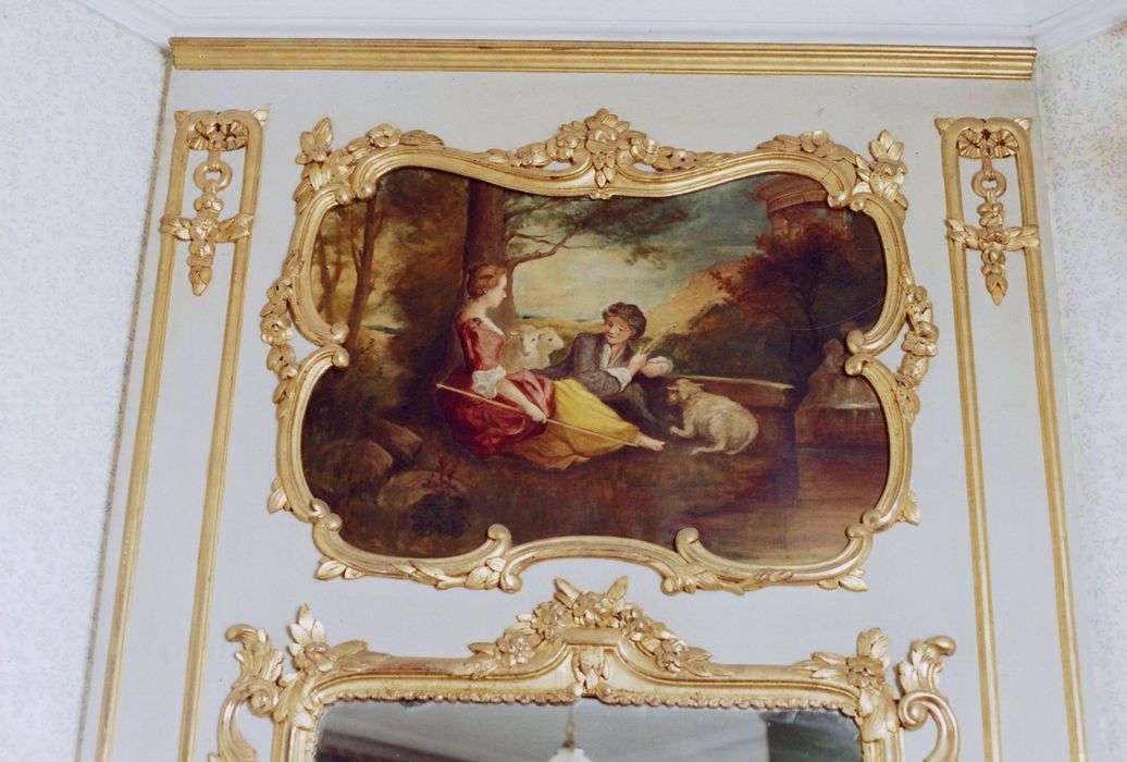 1er étage, chambre de la bergère, détail d’un trumeau