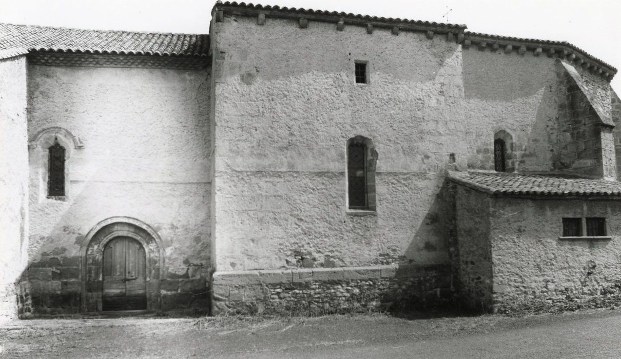 façade latérale sud, vue partielle