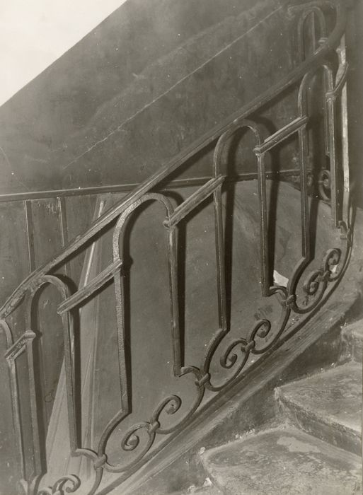 escalier, détail de la rampe