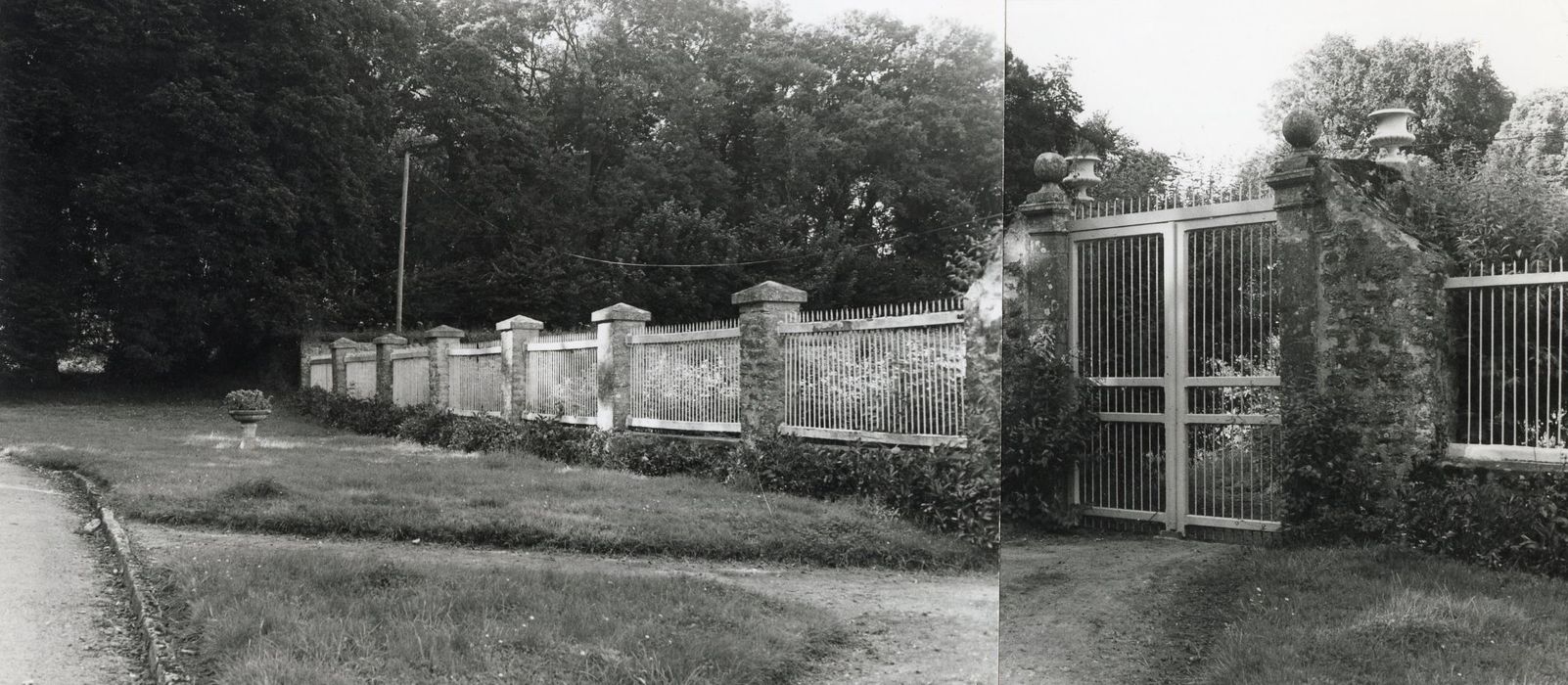 clôture du jardin potager