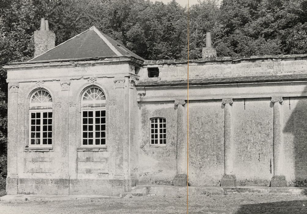 aile nord-ouest, façade sud-ouest, vue partielle