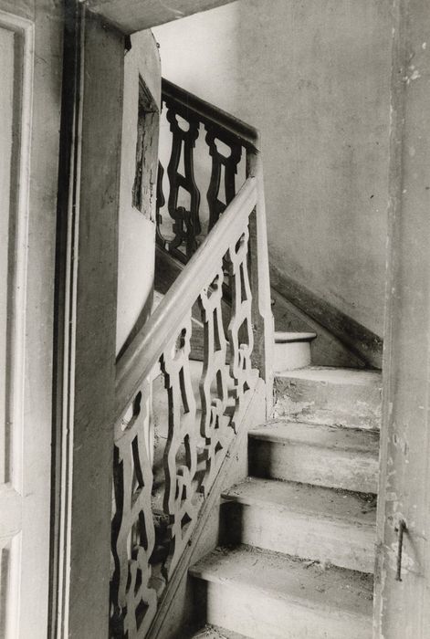 escalier secondaire, détail de la rampe