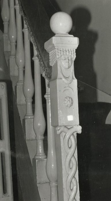 escalier, détail du départ de la rampe