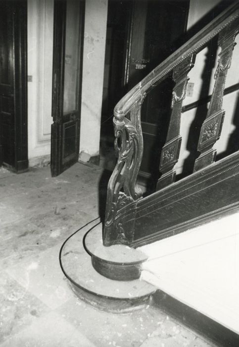 escalier, détail du départ de la rampe