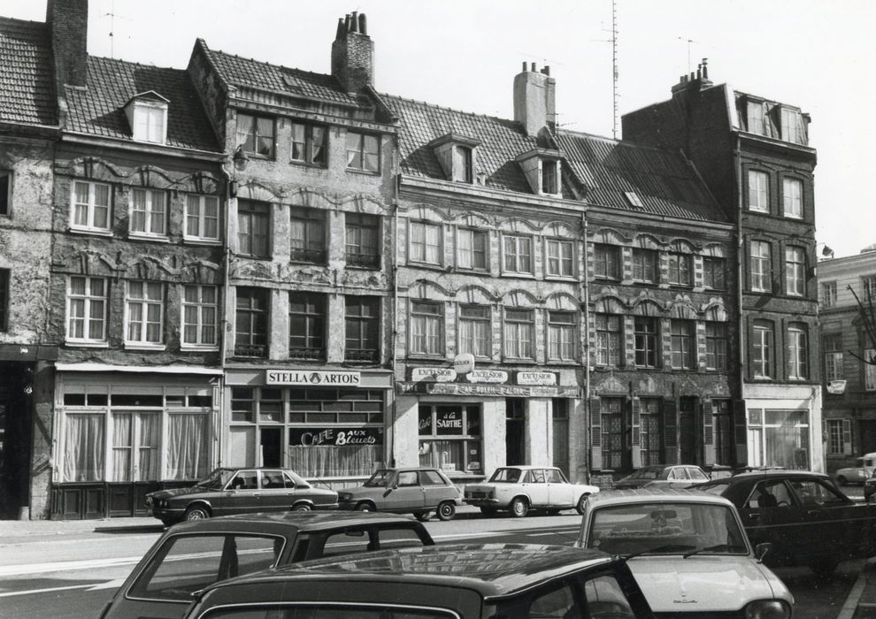 façades sur rue des n°2, 4, 6 et 8