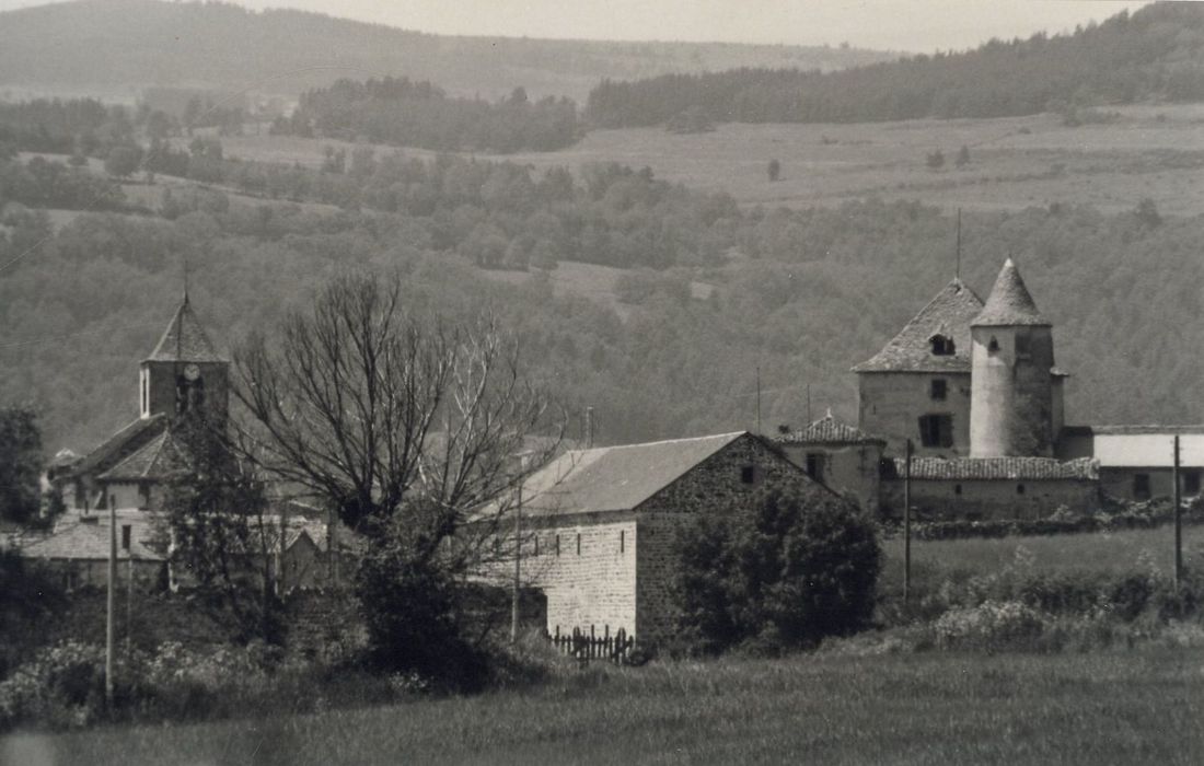 vue partielle du manoir dans son environnement depuis l’Est