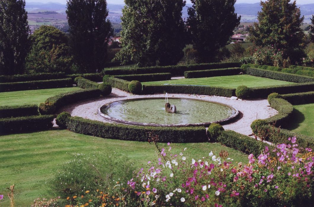 jardins, parterres est, bassin