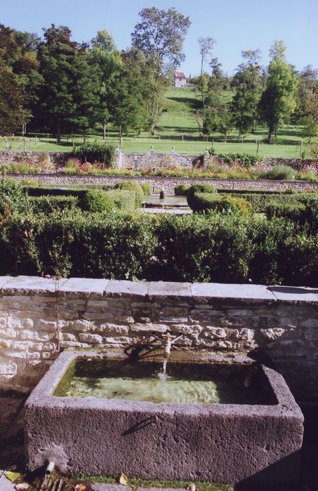 jardins, vue partielle des terrasses en direction du Nord-Est