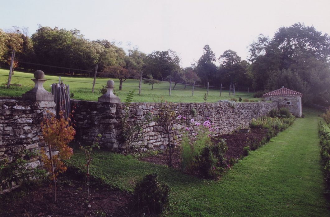 jardins, mur de terrassement supérieur