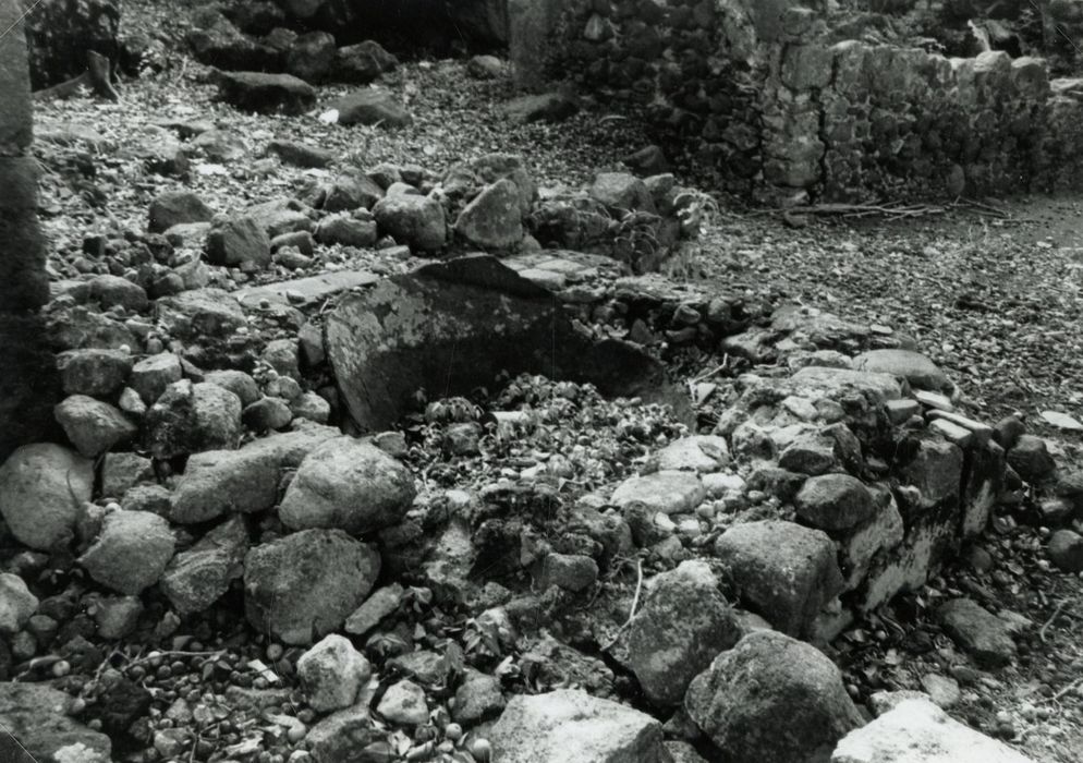 ruines de la chaudière à sucre réutilisée comme platine à manioc