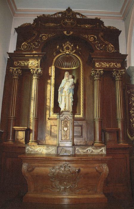 autel de la Sainte-Vierge, tabernacle et retable (photocopie numérisée) - © Ministère de la Culture (France), Médiathèque du patrimoine et de la photographie, Tous droits réservés 