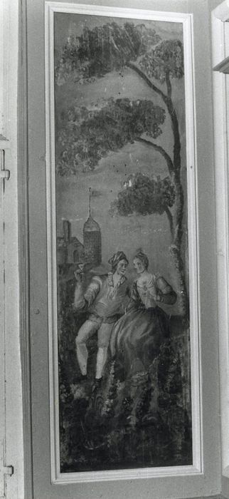 salle à manger, détail des lambris de revêtement