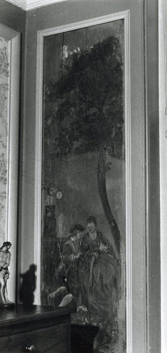 salle à manger, détail des lambris de revêtement