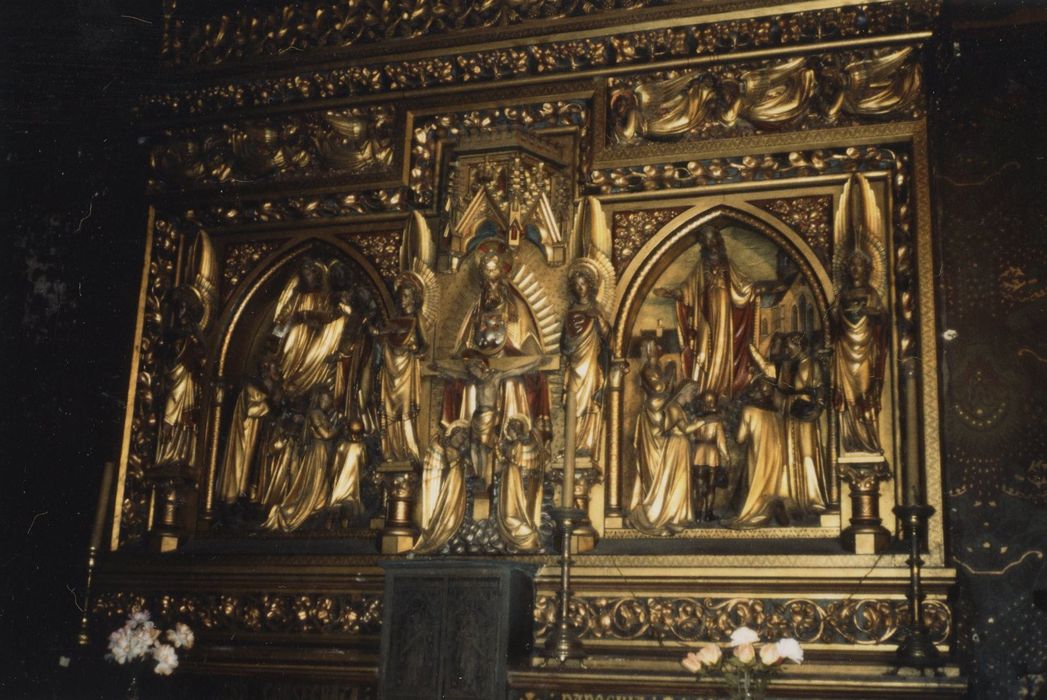 autel de la Sainte-Trinité, retable, vue partielle