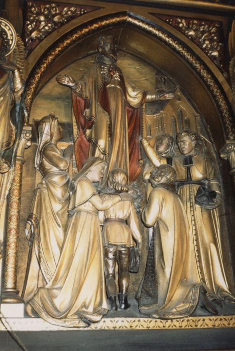 autel de la Sainte-Trinité, retable, détail