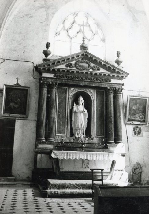 autel, retable latéral sud, statue : Saint Martin