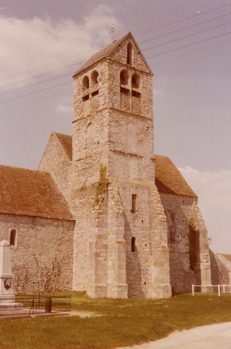 clocher, élévations sud et ouest