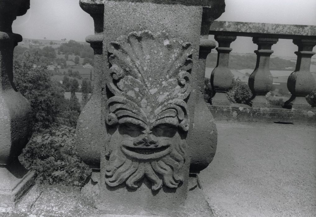 terrasse nord, détail de la balustrade