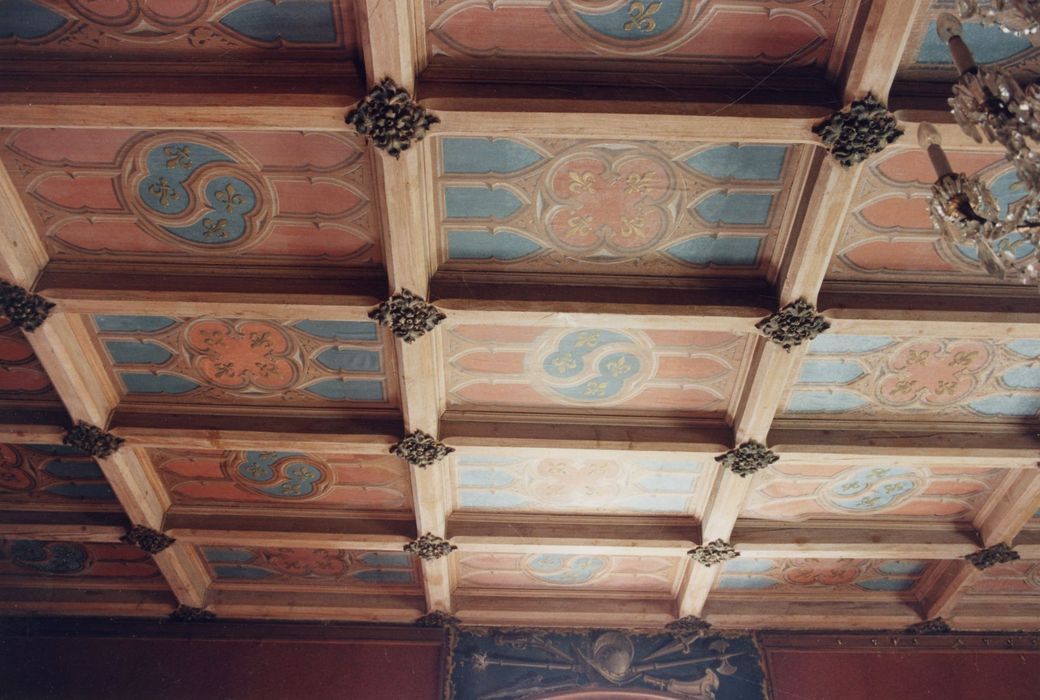 grand salon, vue partielle du plafond peint