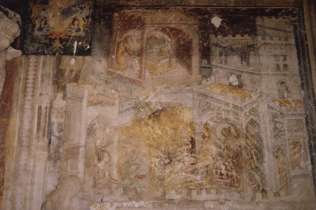 chapelle Notre-Dame, peintures monumentales, mur nord, voûte, détail