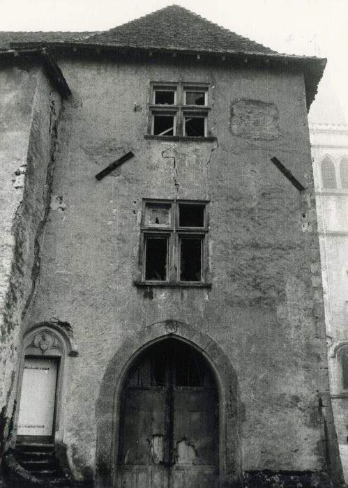 logis abbatial, façade nord, vue partielle