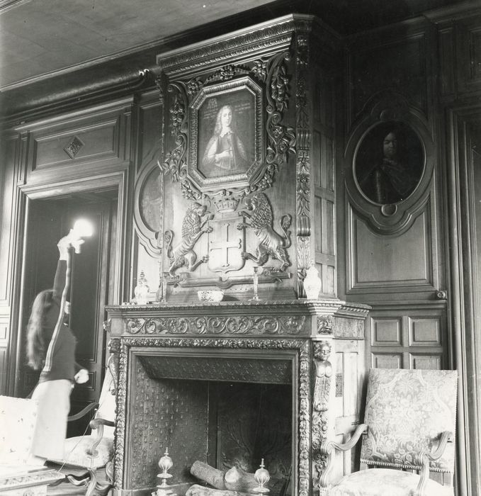 salon, cheminée