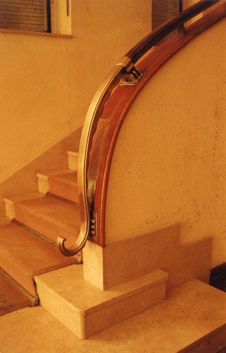 escalier, détail du départ de la rampe