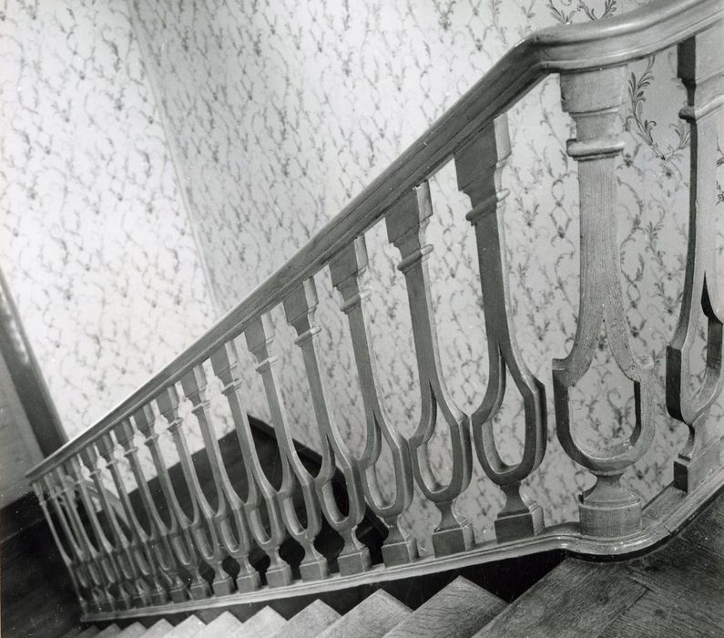 escalier, détail de la rampe