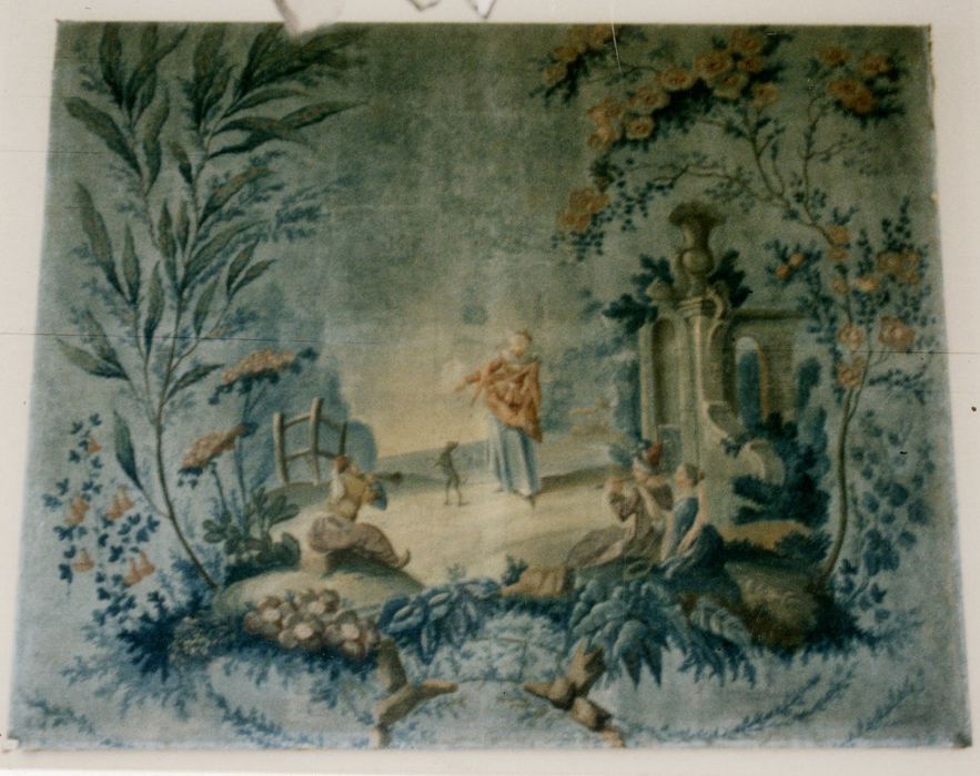 salle à manger, détail du papier peint