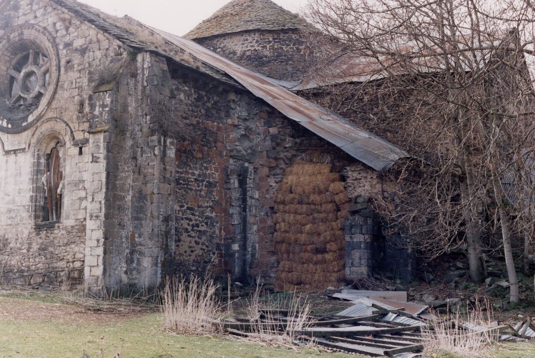 église abbatiale, chevet et bras nord du transept, vue partielle