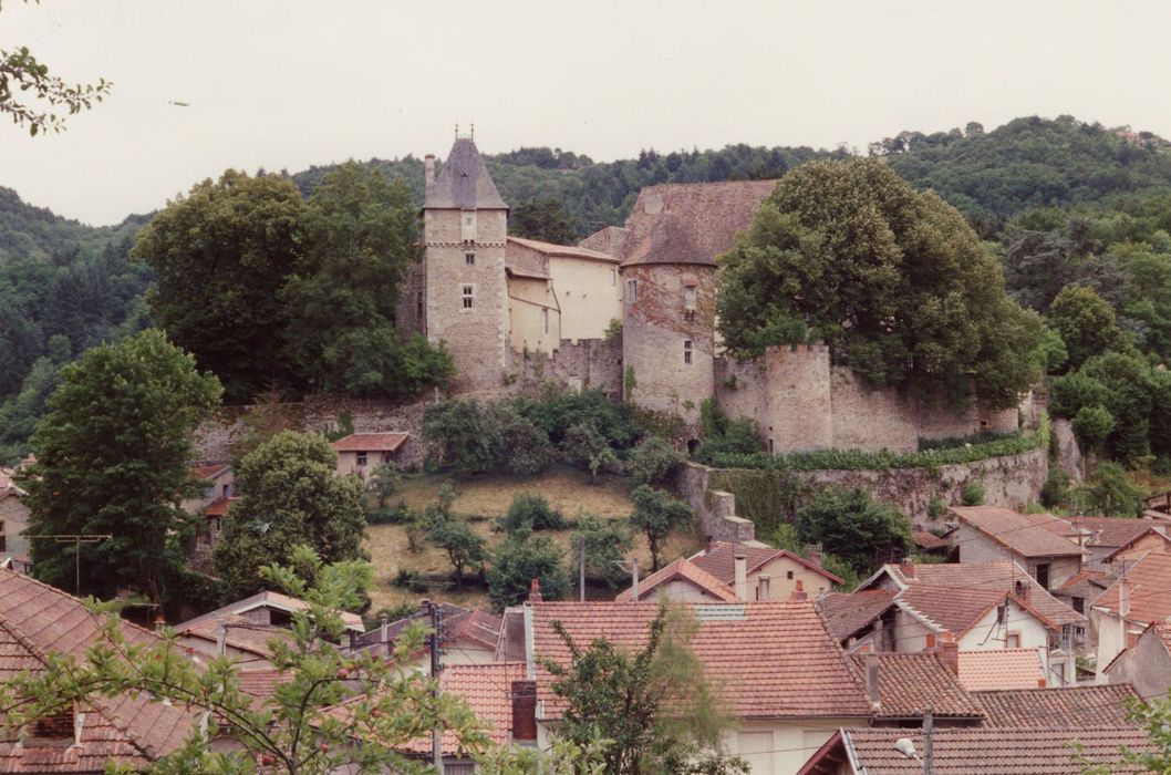 vue générale du château dans son environnement depuis l’Ouest