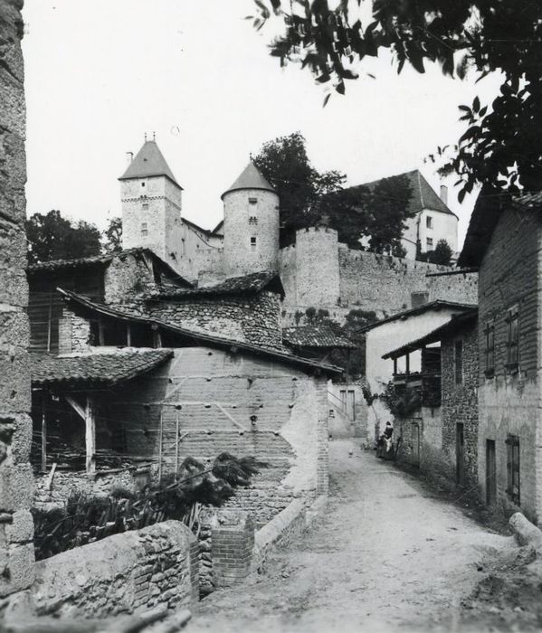 vue partielle du château dans son environnement depuis le Nord