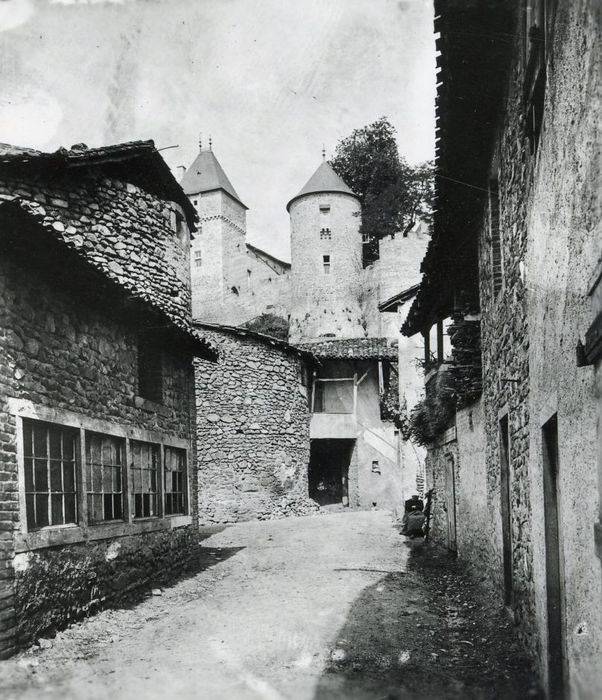 vue partielle du château dans son environnement depuis l’Ouest