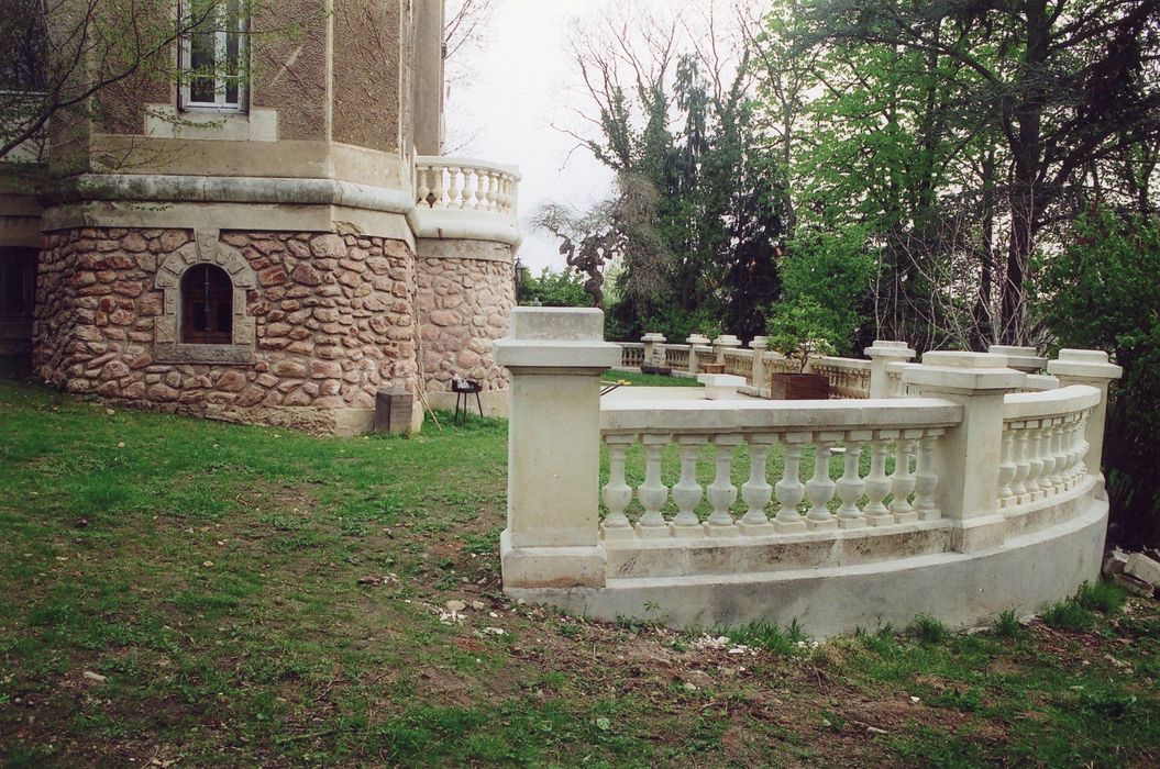 balustrade de la terrasse sud-est