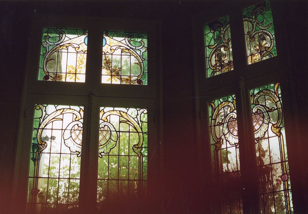 rez-de-chaussée, salle à manger, détail des verrières