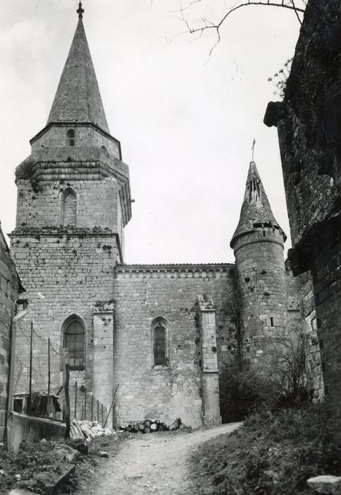 façade latérale sud, vue partielle