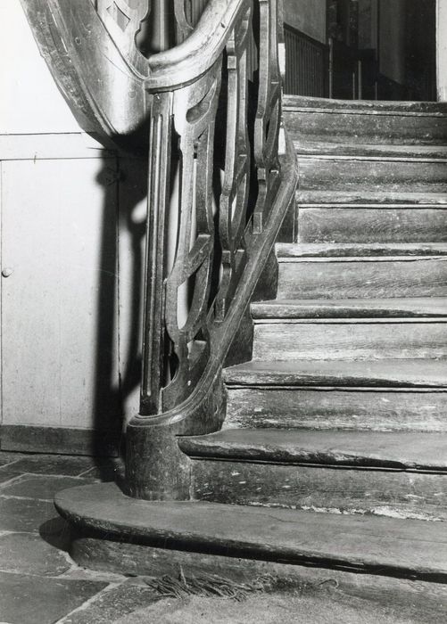 escalier, détail du départ de la rampe