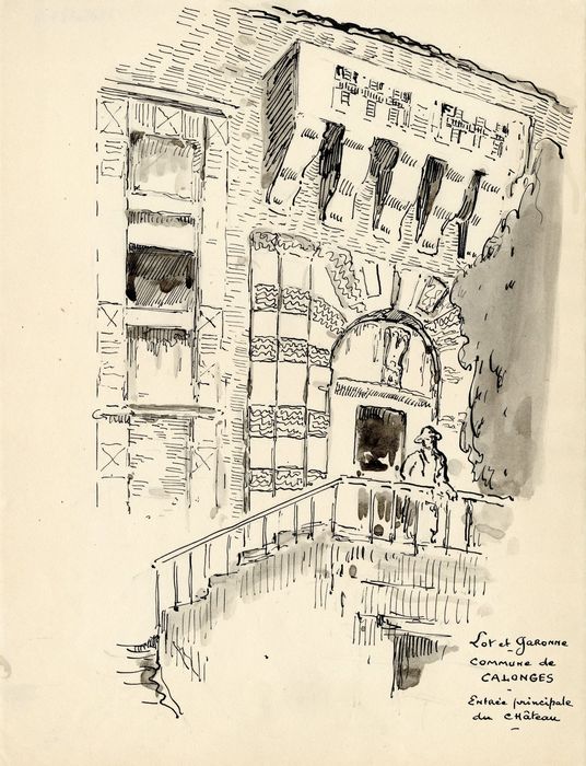 porte d’accès est (dessin : encre sur papier)