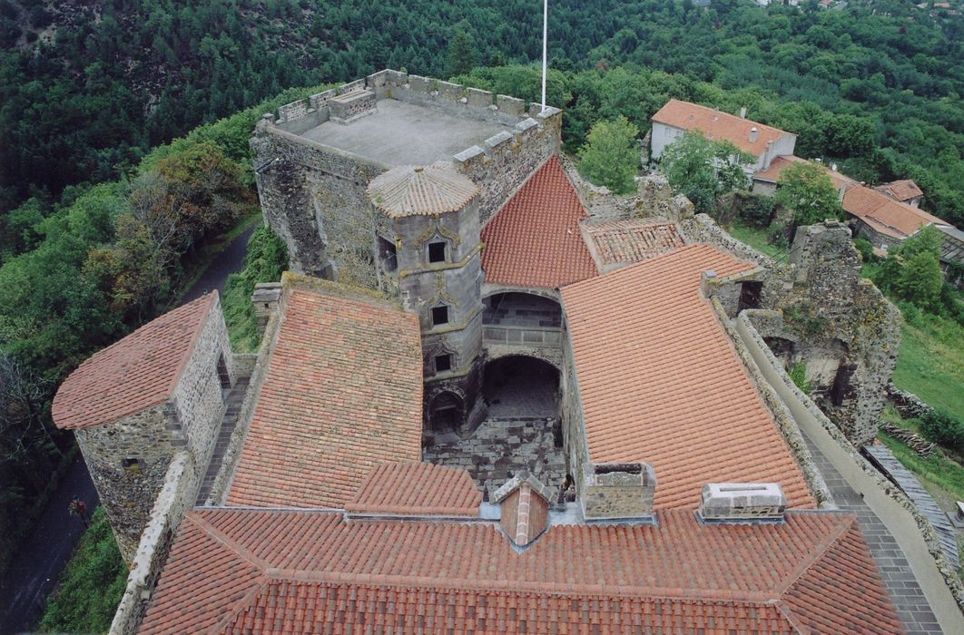 vue générale des toitures depuis le donjon ouest