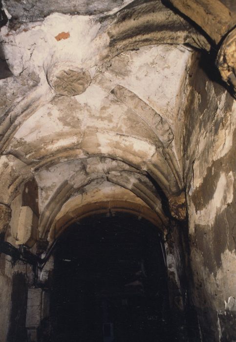 couloir du rez-de-chaussée, vue partielle des voûtes