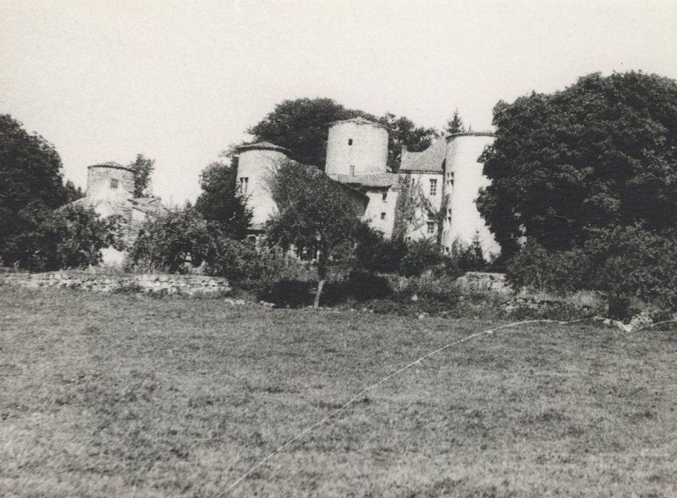 vue partielle du château dans son environnement depuis le Sud