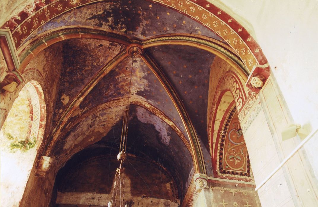 chapelle orientée nord, vue générale de la voûte