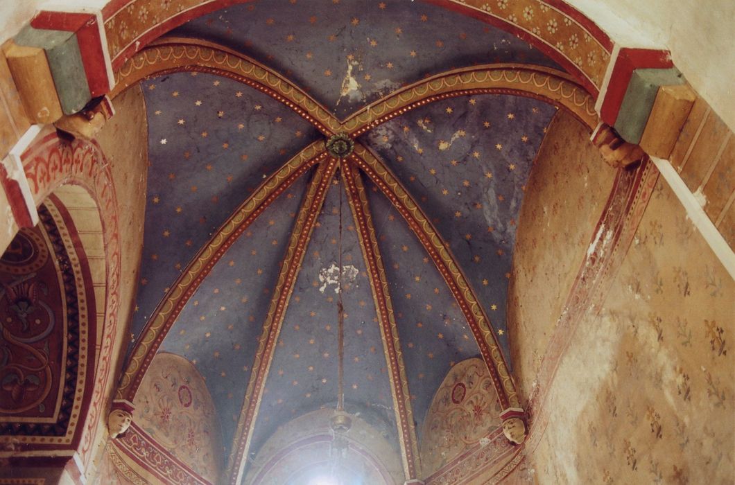 chapelle sud, vue générale de la voûte