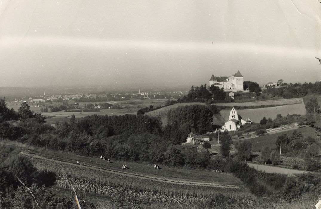 vue générale du château dans son environnement depuis l’Est