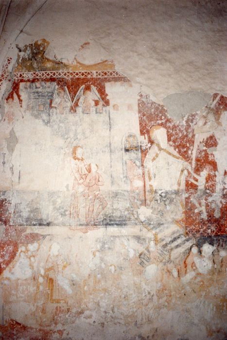 chapelle latérale sud, mur ouest, peinture monumentale : Jérusalem céleste