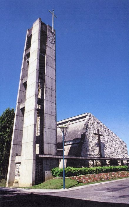 clocher, élévations sud-est, nord-est (photocopie numérisée)