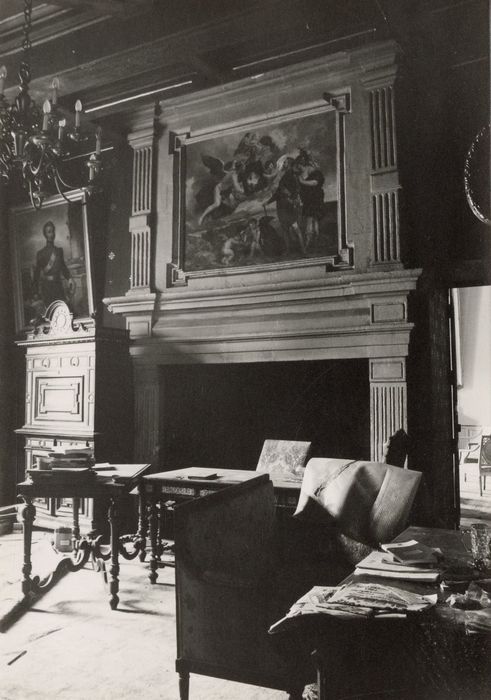 salon, cheminée