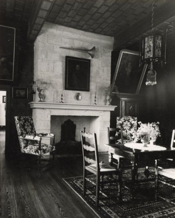 salon, cheminée monumentale