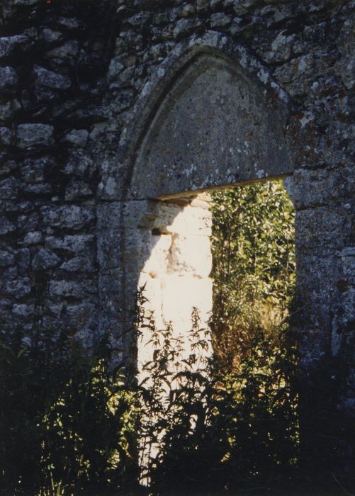 Vestiges du mur d’enceinte du château de Montfrault, détail d’une porte