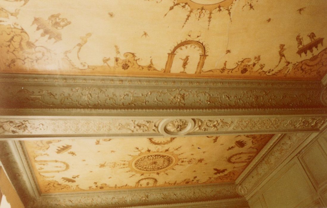 salon, vue partielle du plafond